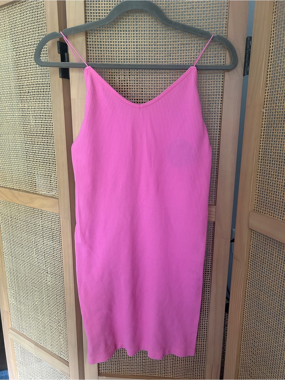 Fct Basics Strapless Pink Knit Slip Dress